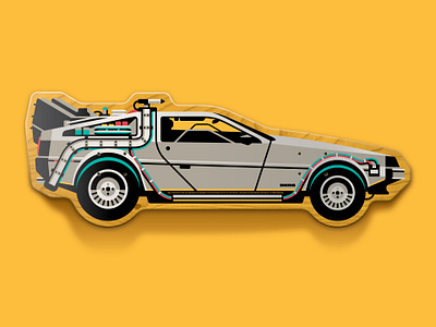 Back to the Future 35th Anniversary Skateboard Decks back to the future dan kuhlken delorean dkng dkng studios dmc geometric logo nathan goldman screen print silkscreen skateboard skateboarding vector