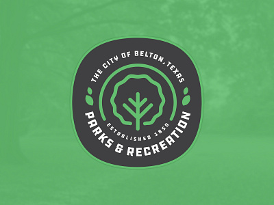 City of Belton Parks & Recreation II badge belton brand branding city design illustration logo parks and recreation patch texas