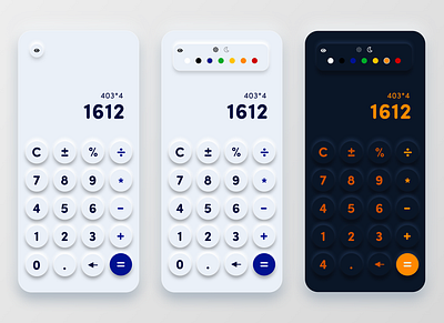 Daily UI #4 - Calculator 100 days of ui aesthetic calculator daily ui design interface design minimal ui ui design