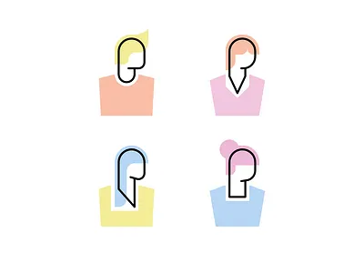 Simple Avatars 😏 abstract avatar avatar design avatar icons avatars clean face flat design icon illustration minimalism minimalist minimalist design