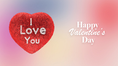 Happy valentines day greeting with i love you hearth celebration