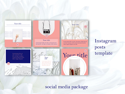 Instagram Posts Template branding instafeed instagram instagram template photoshop posts templates typography