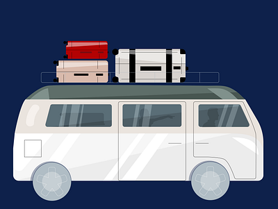 Roadtripping camper campervan covid covid 19 covid19 family getaway illustration illustration digital illustrator luggage road roadtrip spot illustration suitcase travel vacation vacations van vrbo