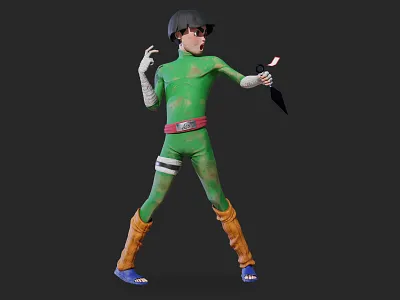 Rock Lee - Zbrush 3d model 3d modeling 3d sculpt 3d sculpting anime blender naruto rock lee substance painter zbrush zbrush pixlogic