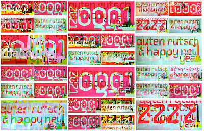 2021 New year's card screenprint typeface typogaphy