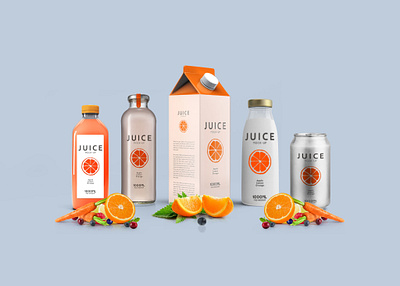 Complete Juice Packaging Label Mockup juice mockup