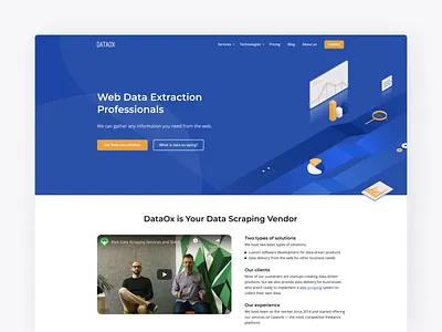 DataOx design figma ui ux webscraping website