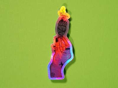 Common Sage Witch Hand Illustration common sage feminism holo sticker holographic holographic foil illustration illustrator procreate procreate art sage sage art white sage wicca wicca art witch witch hand witchcraft witches witchy
