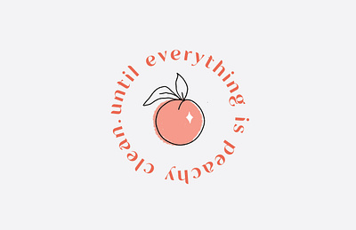 Peachy Clean Secondary Mark brand design brand identity branding branding design design logo logo design typography vector