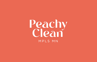 Peachy Clean Logo brand design branding design logo typography vector