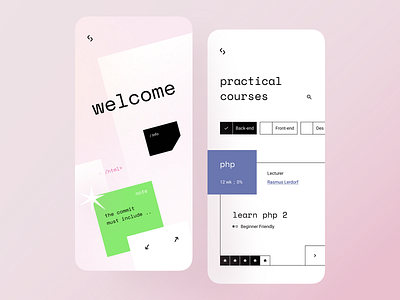 App Exploration 2d back end coding coding logo commit course courses css front end learning learning app learning platform mono online course php retro retro design retrofuturistic retrowave vintage