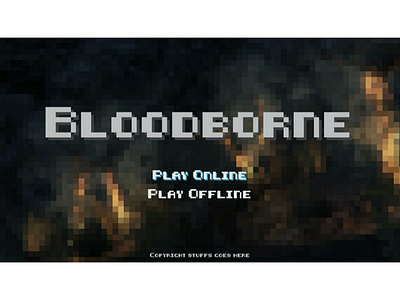 "Bloodborne" 8-bit Style Title Screen