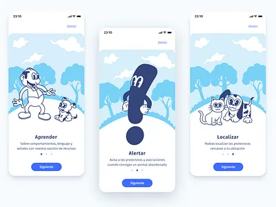 Onboarding app design figma illustration inkblot mobile onboard pets product design