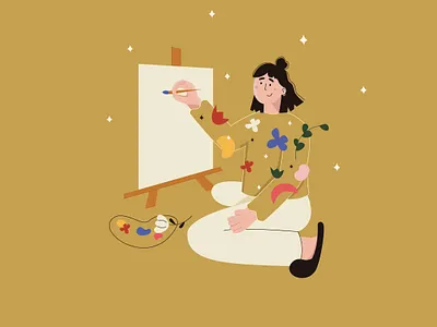 life is an Art book illustration bright colors design girl illustration girl power illustration illustration art illustrator minimal vector