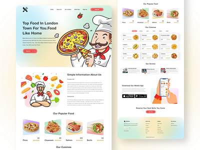 Resturant Landing Page 3d branding design creative design dashboard ui design food app glossier gradient illustrations landing page design logo design mininal mobile app product design restaurant landing page typography ui ux design uidesign vector illustration website design