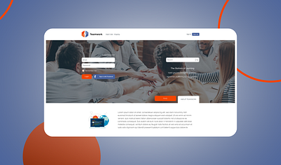 TeamWork UI Design | WEB app branding css design html5 landingpage layout ui ux web website