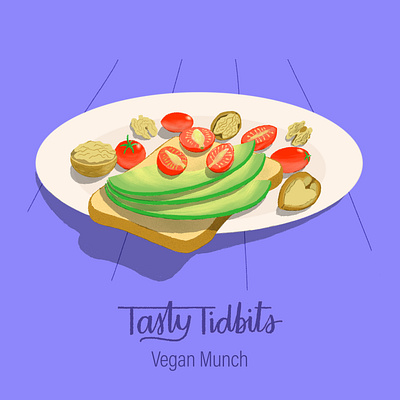 Tasty Tidbits breakfast healthyfood homework illustration illustration for motion motion design photoshop school of motion tasty tidbits vegan