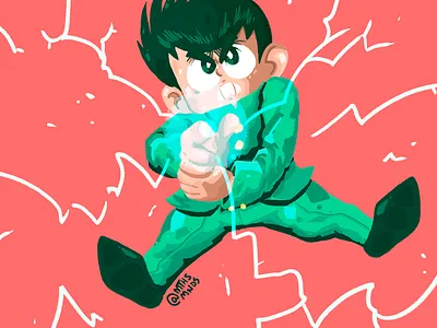 YU YUSUKE 2d anime artwork fanart illustration illustration art yu yu hakusho