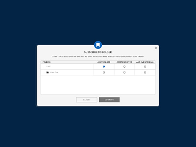 Subcribe To Folder Modal