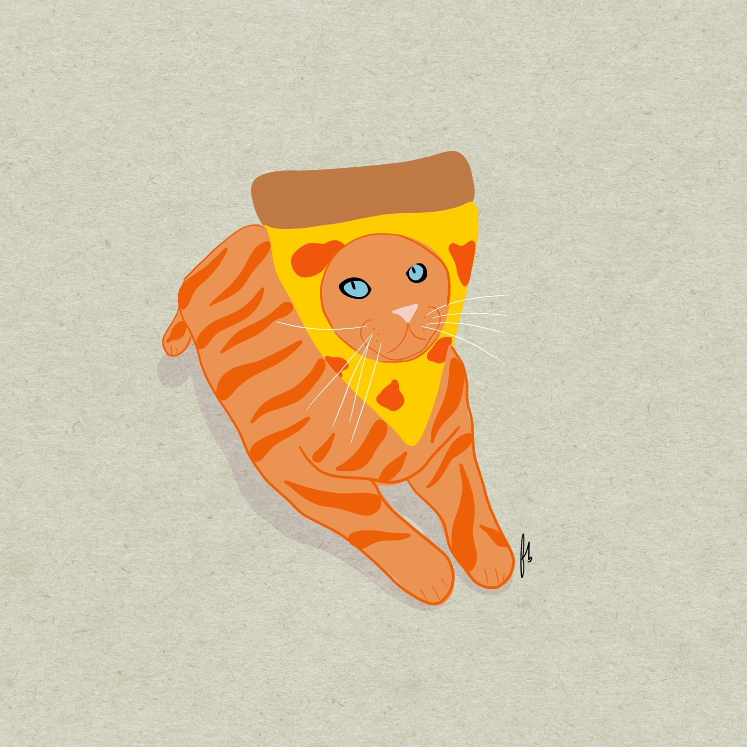 Example of pizza face