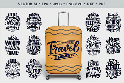 Travel and Good Moments adventure design hand drawn illustration lettering lettering artist logo logotype poster print t shirt print travel travel design typography