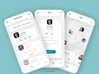 Medical Application application clean ui concept design doctor graphic icon light map medical minimal mobile mobile app ui uidesign uikit uiux ux uxdesign white