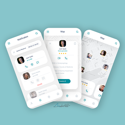 Medical Application application clean ui concept design doctor graphic icon light map medical minimal mobile mobile app ui uidesign uikit uiux ux uxdesign white
