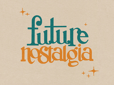 Future Nostalgia album art design drawing hand lettering lettering letters music procreate retro texture type typography