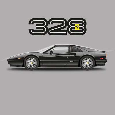 Ferrari 328 adobe illustrator art artdecor creative design durban graphicdesign illustration illustration art south africa vectorart