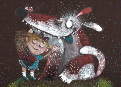 Children's book cover book illustration children book illustration childrens book dog gouache illustration