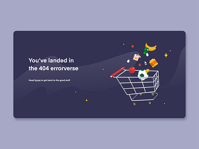 404 Error 404 404page animated animation error 404 error page illustration illustrator lottie shopping cart space