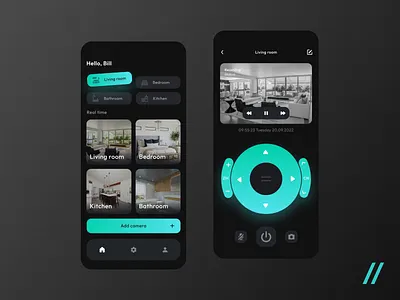 Security Camera App android app animation app app design camera cctv design interaction interface ios mobile motion online remote security security app technology ui uiux user experience ux