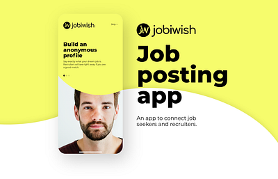 Jobiwish - Job posting app app art direction branding ios app job application job board logo mobile app product design uix ux