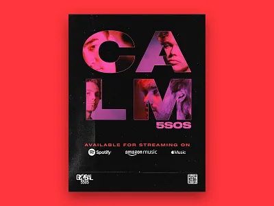 5SOS "CALM" promo poster // 2 5 seconds of summer 5sos album band calm music poster poster design print promo