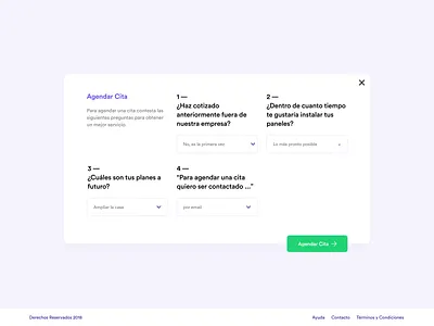 Book Visit / Agendar Cita beautiful clean design desktop form minimalism purple ui ux webdesign
