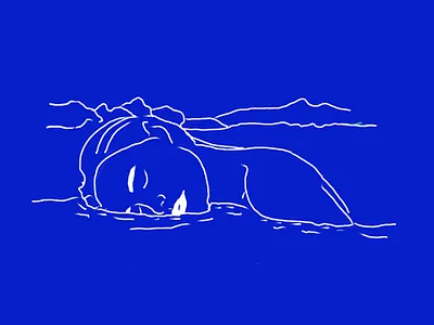 Illustration blue design girl illustration illustration art minimal sketch water