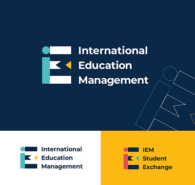 IEM logo branding design exchange student logo vector