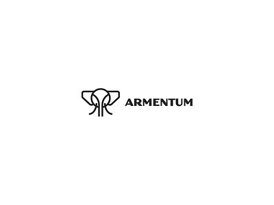 Armentum brand design elephant geometric design identity logo