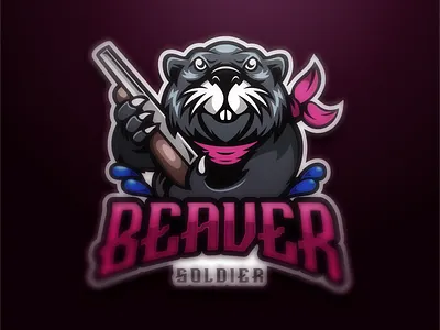 BEAVER SOLDIER animation branding character characterdesign esport illustration illustrator logo logodesigners mascot vector