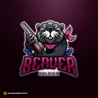 BEAVER SOLDIER animation branding character characterdesign esport illustration illustrator logo logodesigners mascot vector