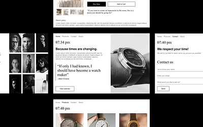 A watchaker's website branding design ui ux web design web ui