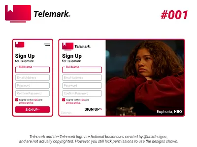 DailyUI #001 | Telemark Sign Up 001 100daychallenge app dailyui design illustration logo telemark ui