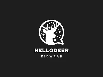 HELLO DEER logo branding design flat logo minimal