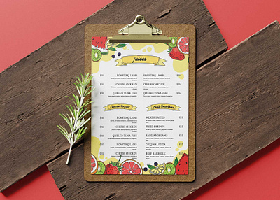 Smoothie Fruit Juice Menu Design Template design fruit juice menu smoothie template