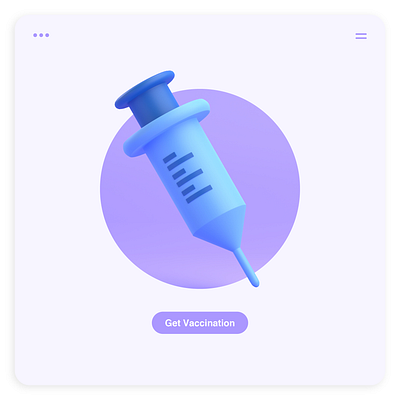 3D RENDER ILLUSTRATION MEDICAL INJECTTION VACCINATION UI UX ICON 3d icon 3d ilustration design icon ui ux vaccine