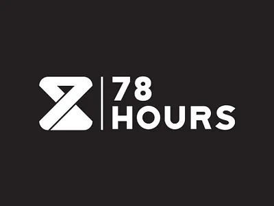 78 Hours logo branding design flat logo minimal