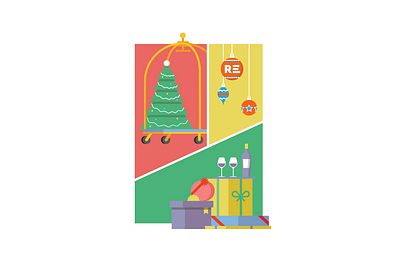 Hotel Holiday branding illustration vector