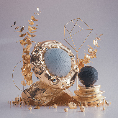 Gold 3d abstract c4d cinema4d render rendering