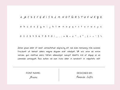 Custom Handwritten Font design font design font type typography