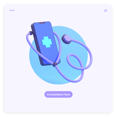 3D ILLUSTRATION STETHOSCOPE MEDICAL KIT WITH SMARTPHONE 3d icon 3d ilustration app design healthcare icon illustration ui ux website